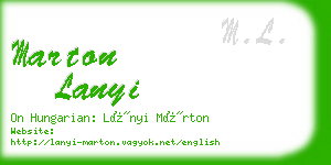 marton lanyi business card